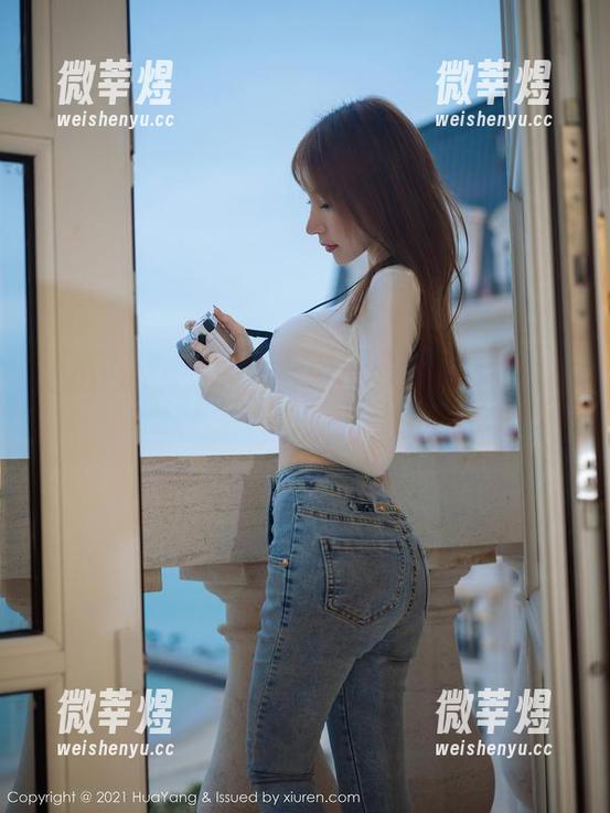 HuaYang花漾 - 白衬衫与宋kiki：这组写真看完我毫无抵抗力！